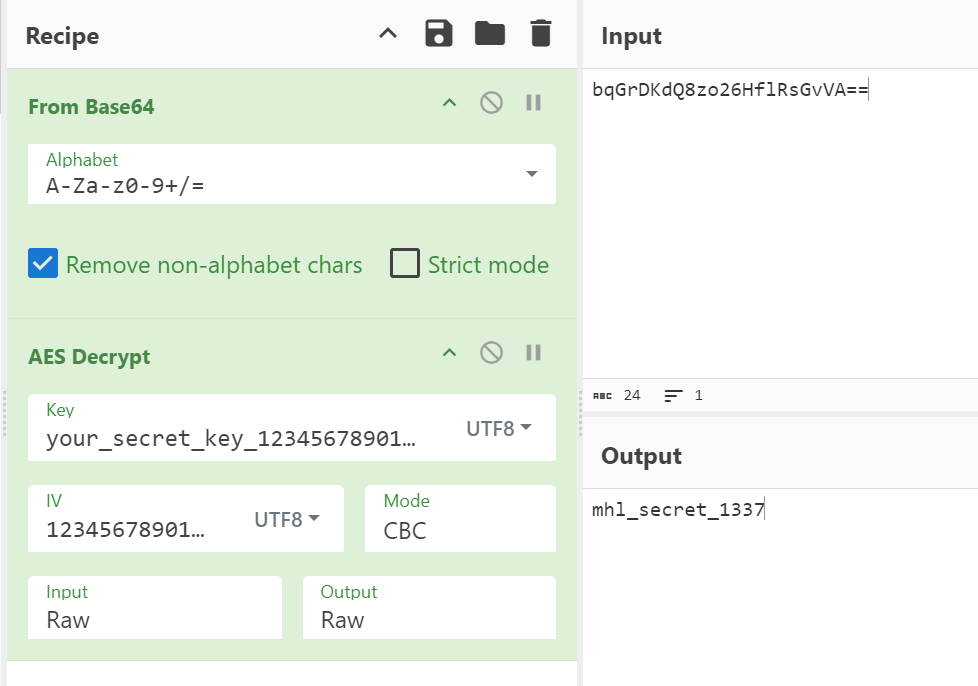 CyberChef Decryption